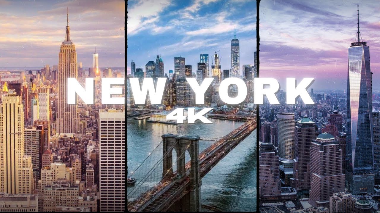 New York🗽: 4K Aerial View of New York with Relaxation Music🏙️💫 | City Tour Insight