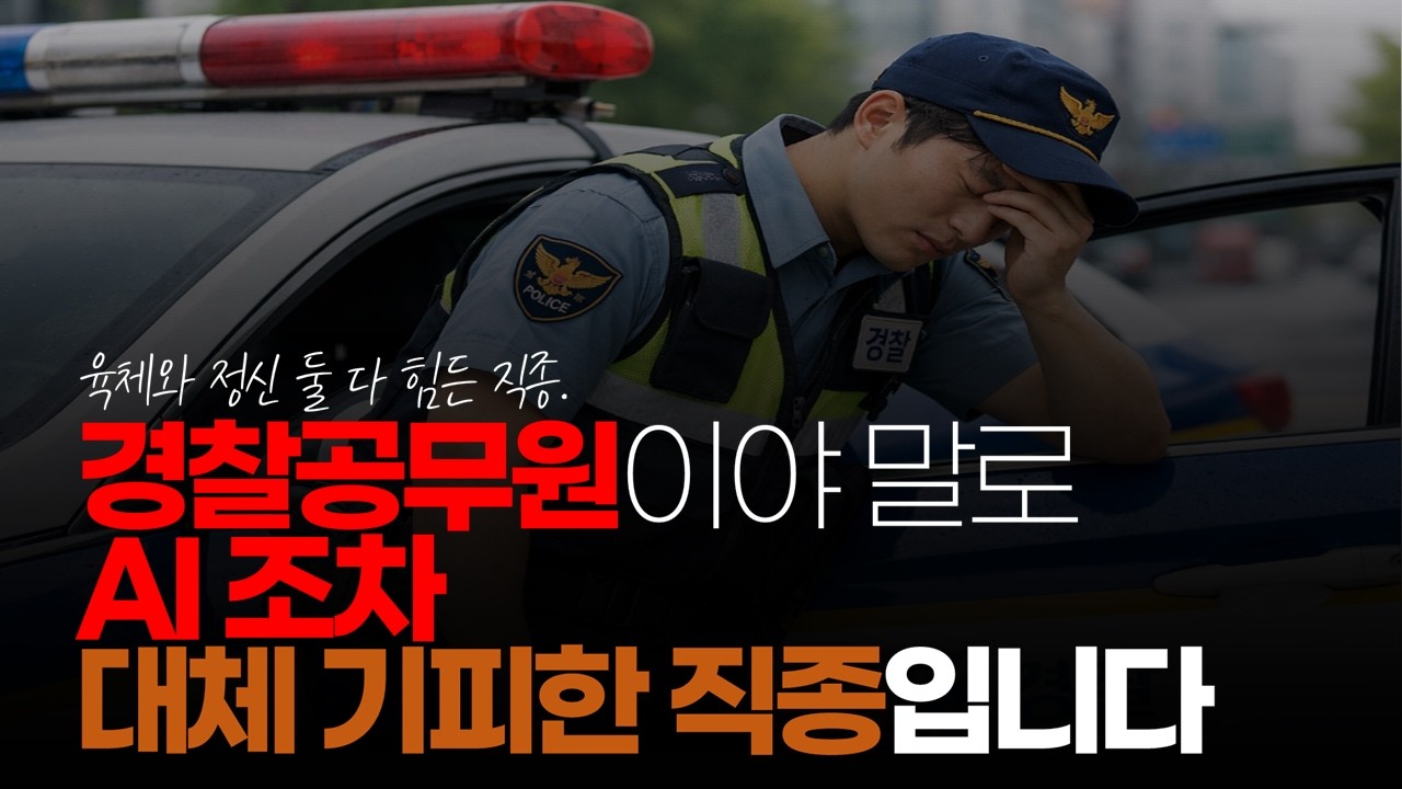 (※시청자댓글) 극심한 감정 노동에 시달리고 사건 사고 현장에 변수가 많은 경찰공무원이야 말로 AI 조차 대체 기피한 직종입니다. #경찰공무원 #공무원시험 #순경