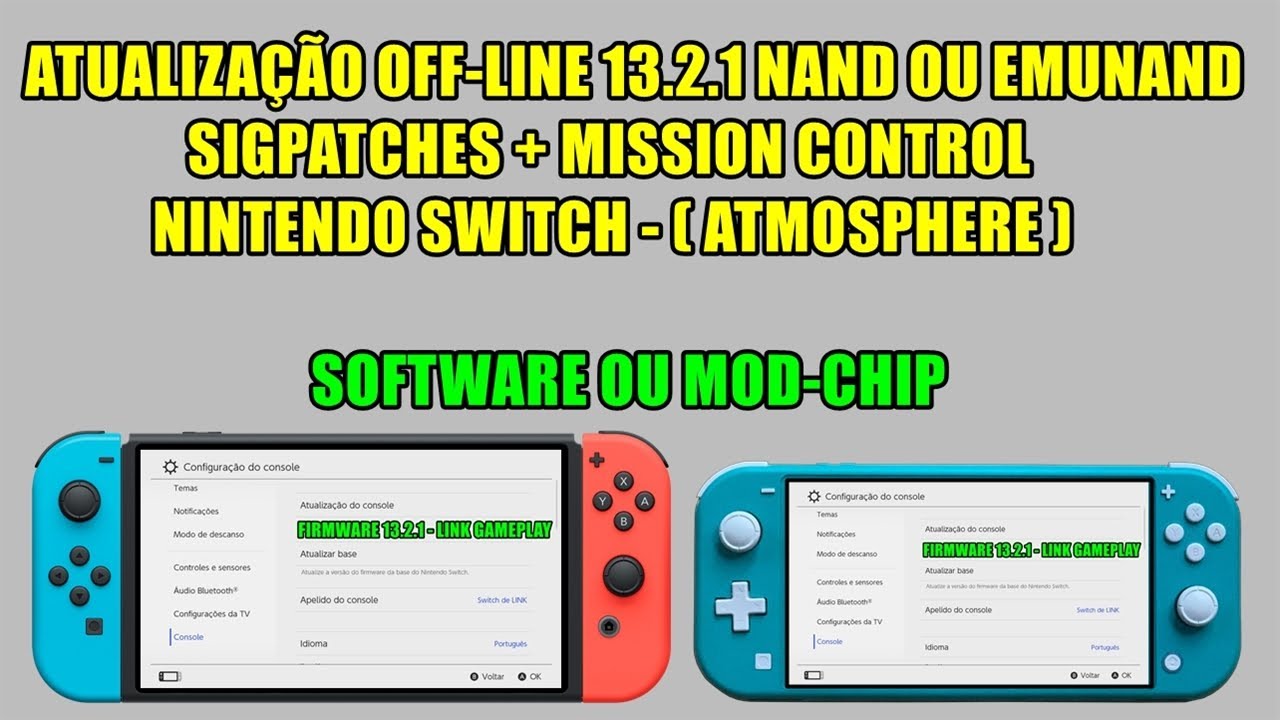 ATUALIZAÇÃO FIRMWARE 13.2.1 OFF-LINE NAND OU EMUNAND - SIGPATCHES + MISSION CONTROL - ( ATMOSPHERE )