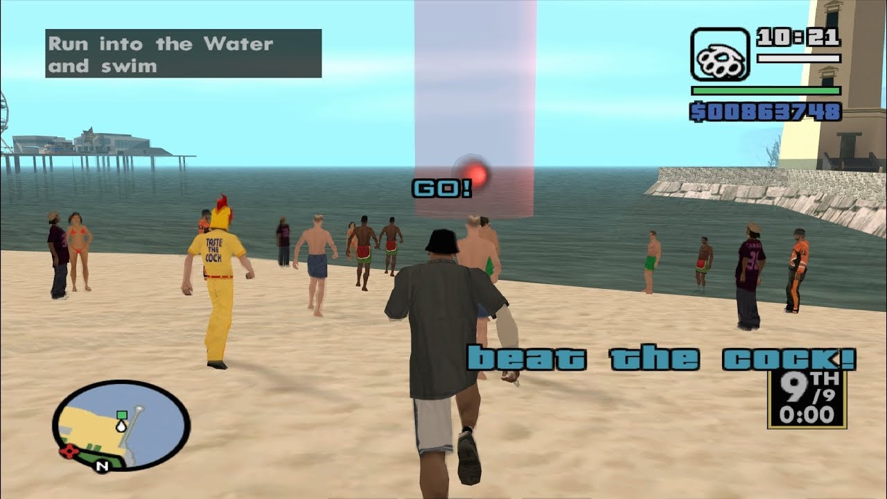 Rainbomizer - GTA San Andreas - Santa Maria Beach: Beat The Cock! (Triathlon Race 1)