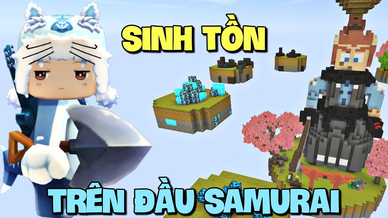 Thử thách sinh tồn trên đầu Samurai trong Mini World | Meowpeo