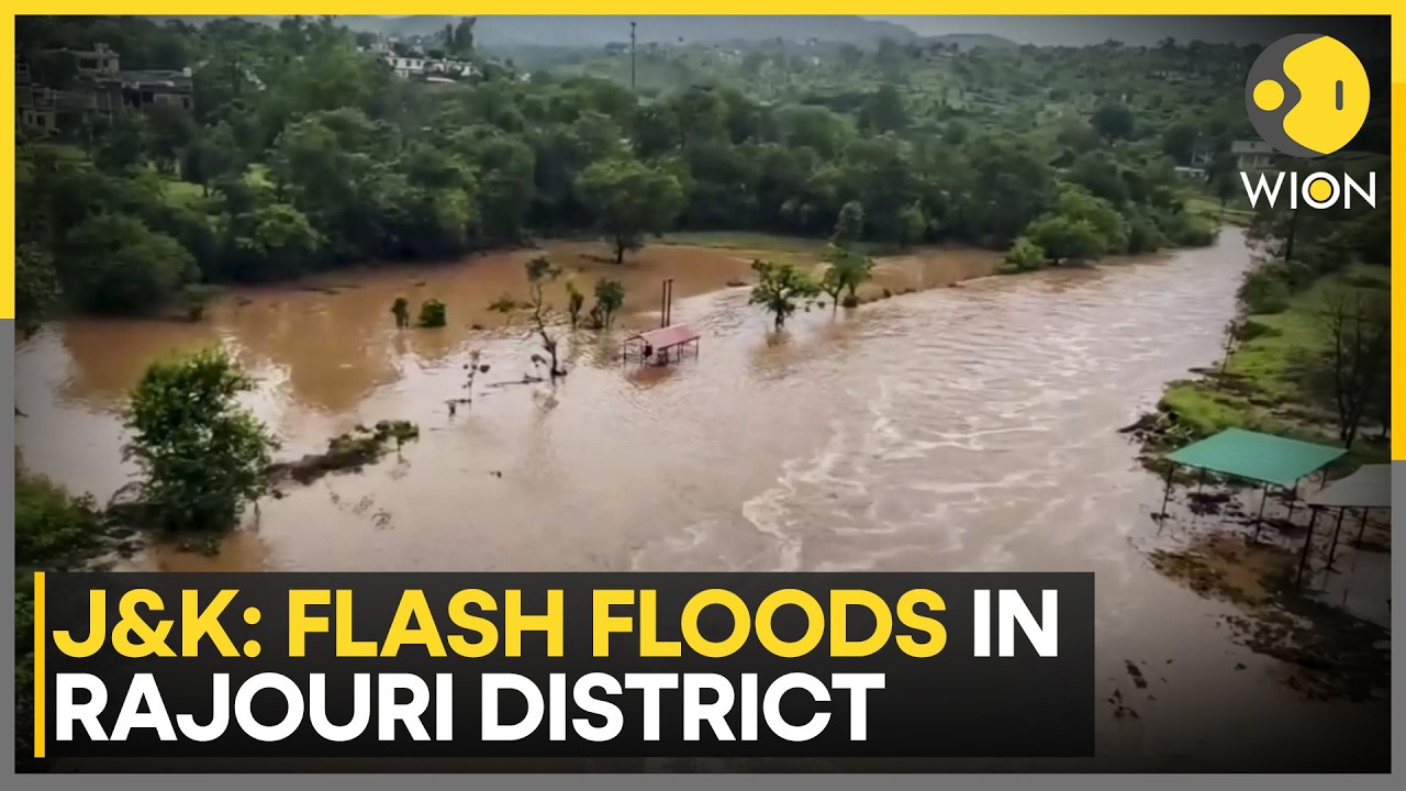 J&K: Rajouri Flash Flood Washes Away Farmland & Bridge | WION News