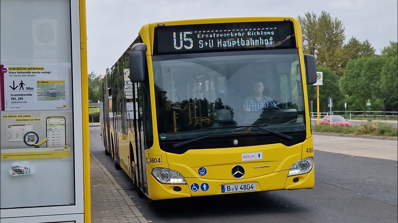Bus Berlin | Mitfahrt im kompletten U5 SEV von U Wuhletal bis U Tierpark im MB GN 18 4804