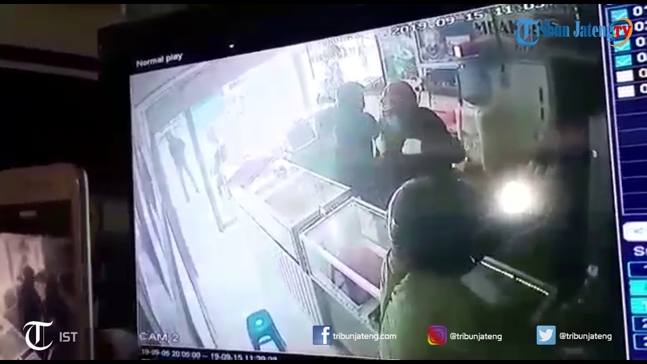 Detik-detik Perampokan Toko Emas Wisma di Gubug Grobogan