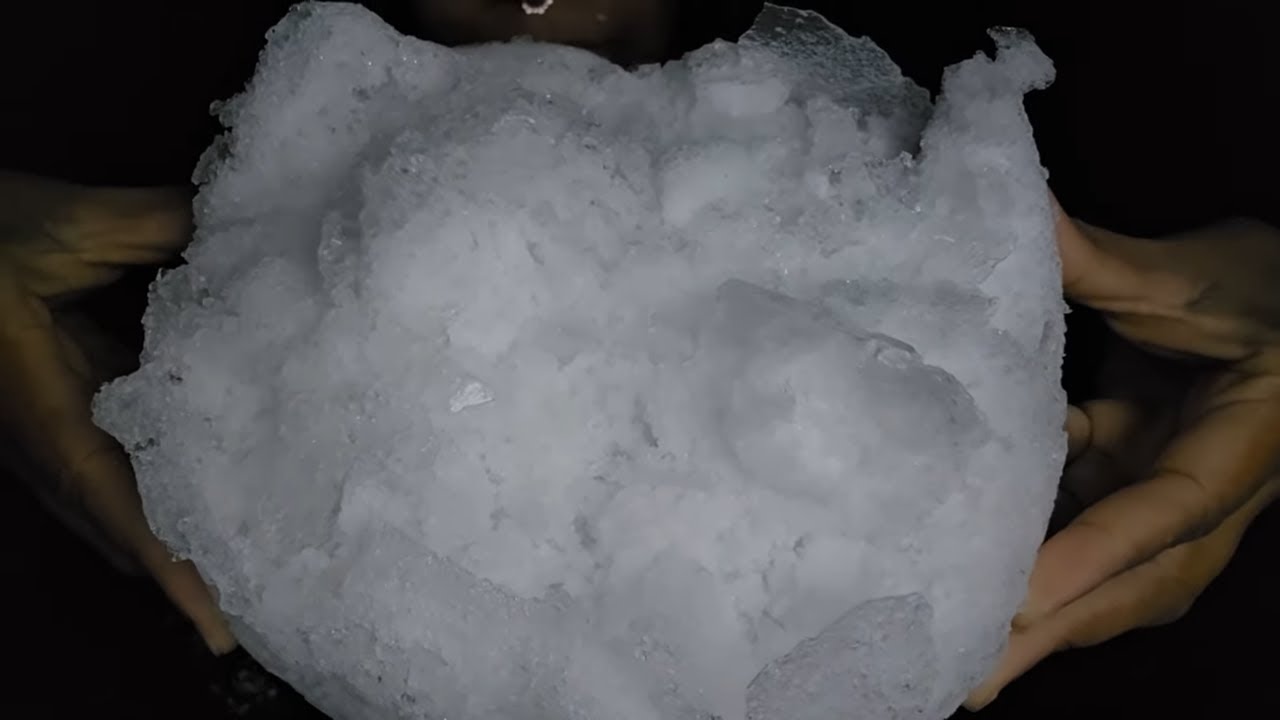 LARGE FROST CHUNK FROSTY CRISPY & FLAKY | LAST OF DEEP FREEZER FOR NOW | #asmr #mukbang