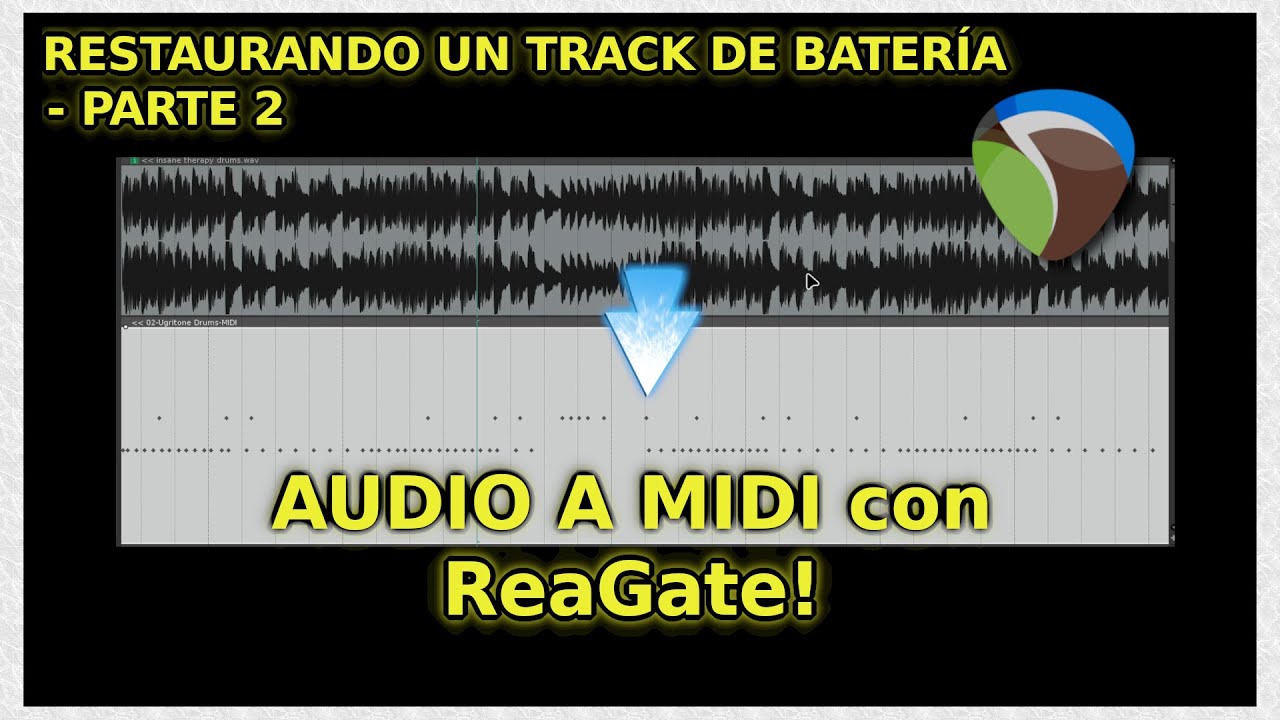 Restaurando una batería, PARTE 2 - Convertir audio a MIDI (con ReaGate).