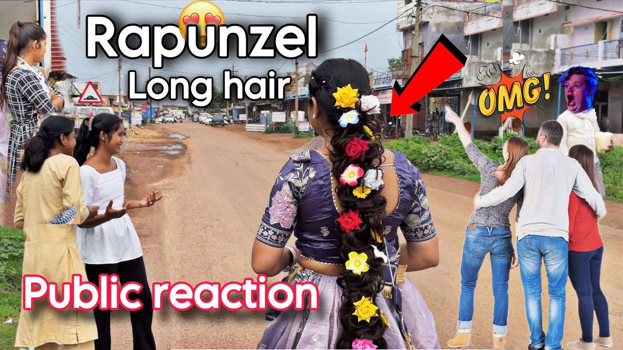 Rapunzel look public reaction || Extremely reaction at village 