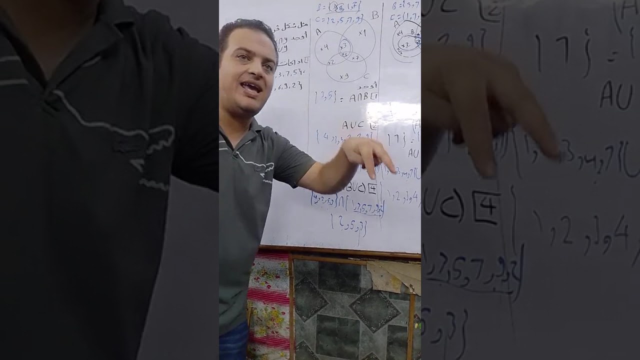 الصف الاول الاعدادي مراجعة التقاطع والاتحاد وشرح الجزئيه الفعليه وغير الفعليه 