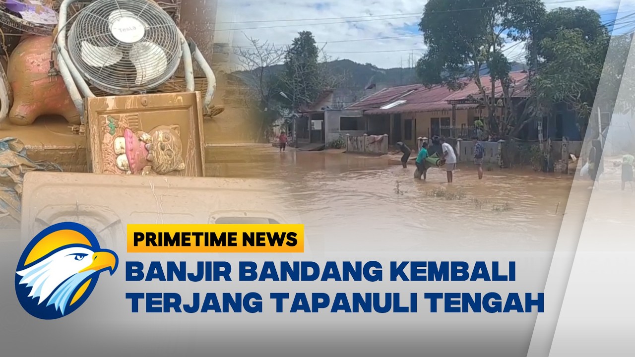 Sungai Aek Tolang Meluap Banjir Rendam Permukiman Warga di Tapsel - [Primetime News]