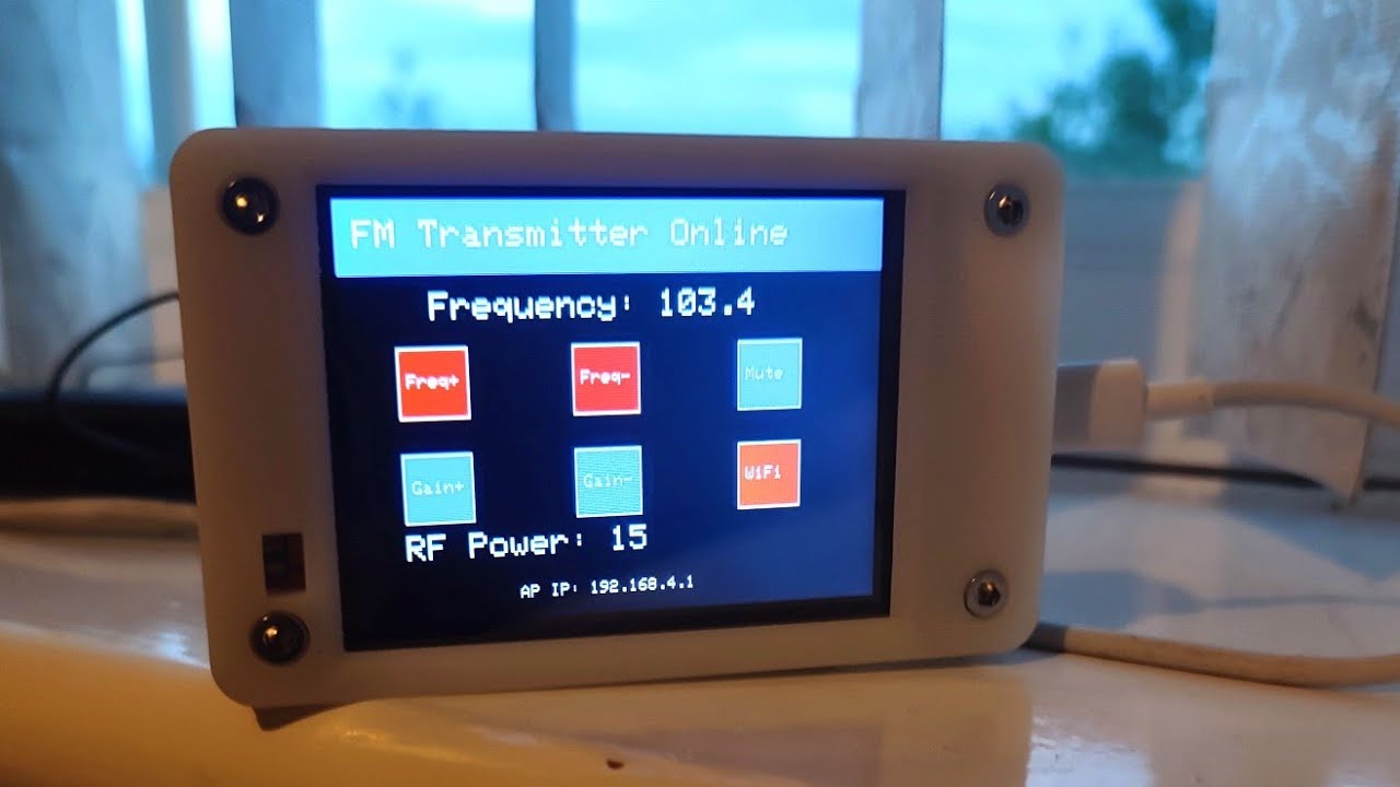 Wow a esp32 wi-fi and touchscreen FM transmitter and you can build one, FREE code