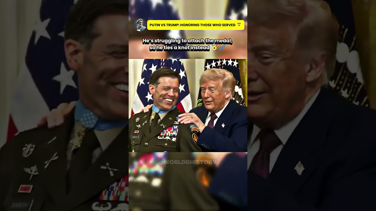 PUTIN AND TRUMP SHOW RESPECT TO VETERANS 🫡#putin #trump #shorts #respect
