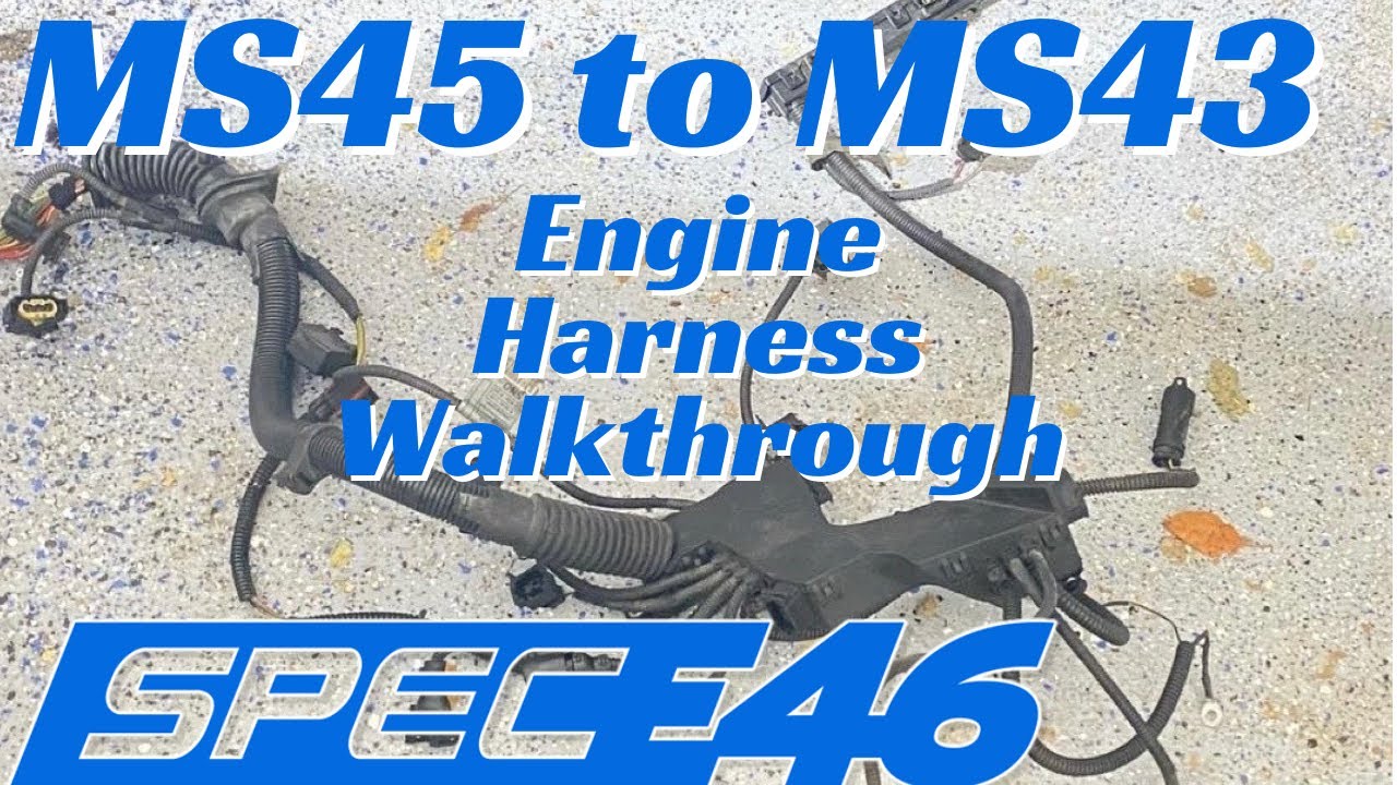 MS43 engine harness wiring walk through for BMW E46 330i