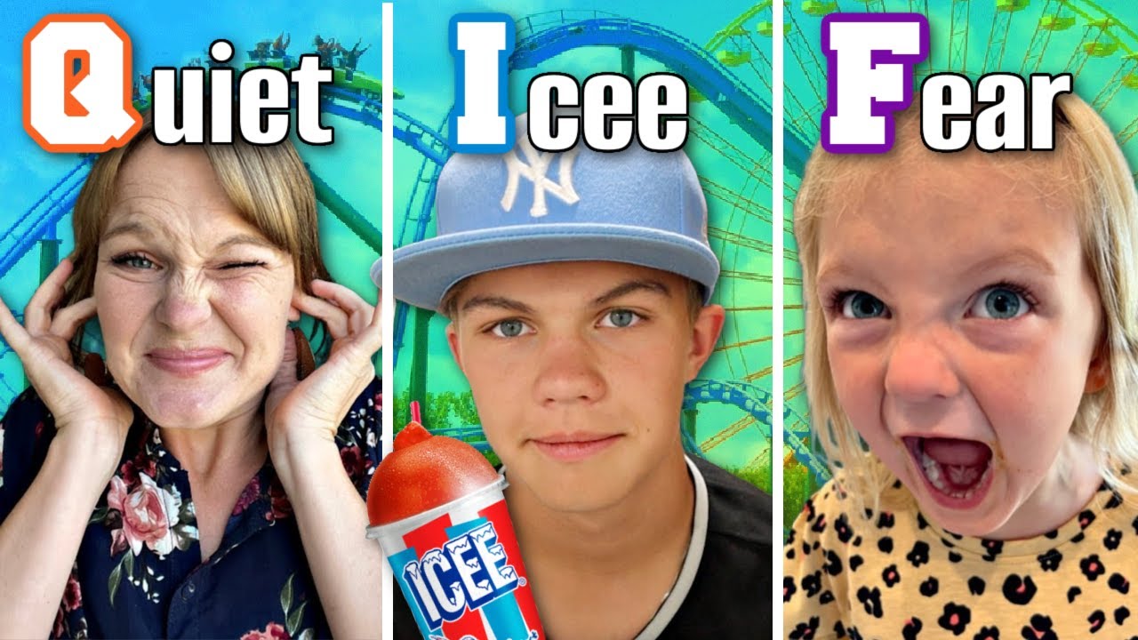 RIDING Every Ride at an AMUSEMENT Park in Alphabetical ORDER!