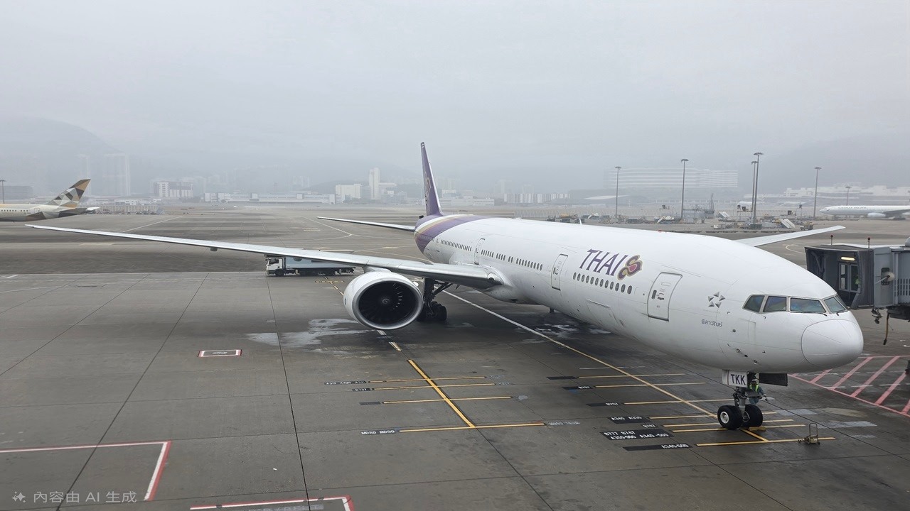 Thai Airways 777-300ER Hong Kong To Bangkok 