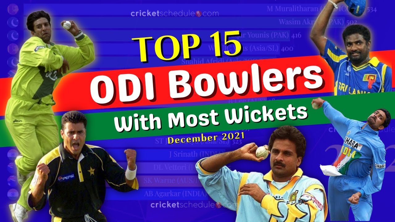 Most Wickets in ODI Cricket | List of Top 15 Bowlers in History of Cricket (December 2021)