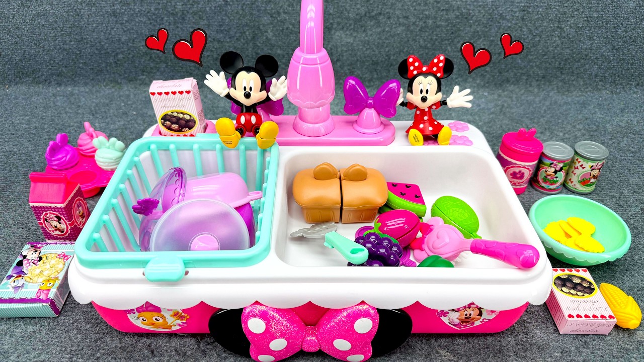 61 Minutes Satisfying Unboxing Minnie Mouse Kitchen Sink Playset & Cooking Toys Review