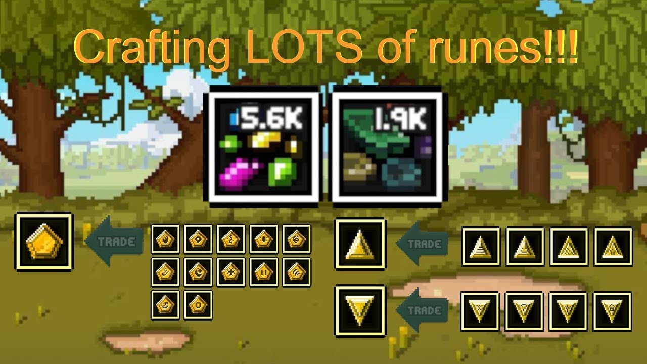Crafting LOTS of runes!!! - Bit Heroes