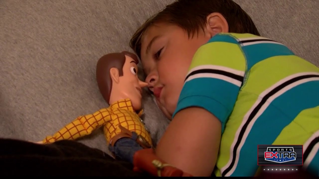 Boy pays it forward after child loses Woody doll during Harvey