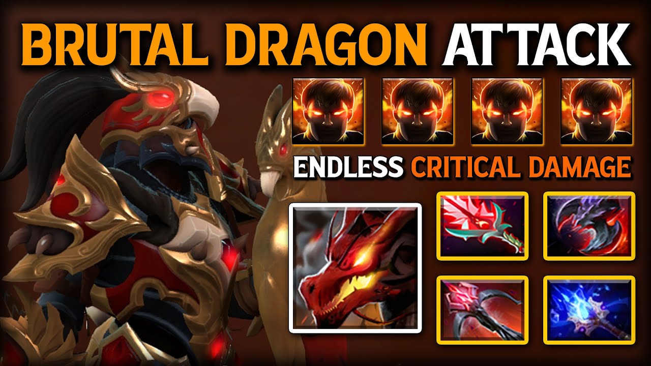 ENDLESS CRITICAL DAMAGE MID Dragon Knight | Bloodthorn + Daedalus Build | Brutal Dragon Attack DotA2