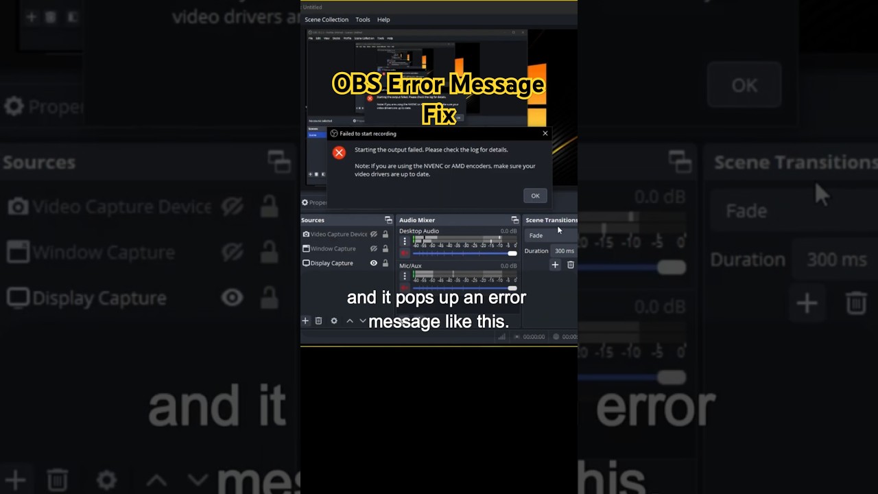 Fix OBS Studio Can't Record 2024