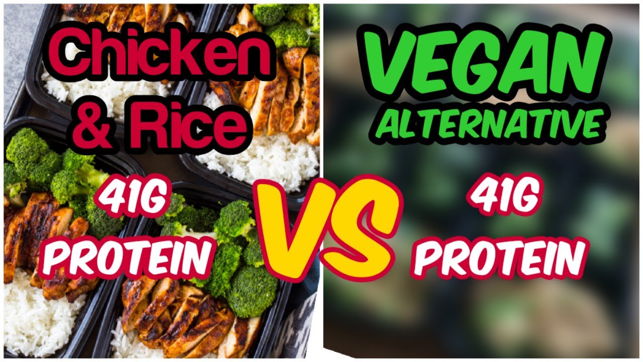 VEGAN ALTERNATIVE TO CHICKEN AND RICE - BODYBUILDING MEALS