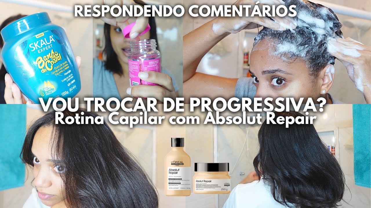 CONVERSA&LAVA 🚿 Rotina Capilar com L'Oréal Absolut Repair Gold Quinoa 🤩 Vou trocar de progressiva?
