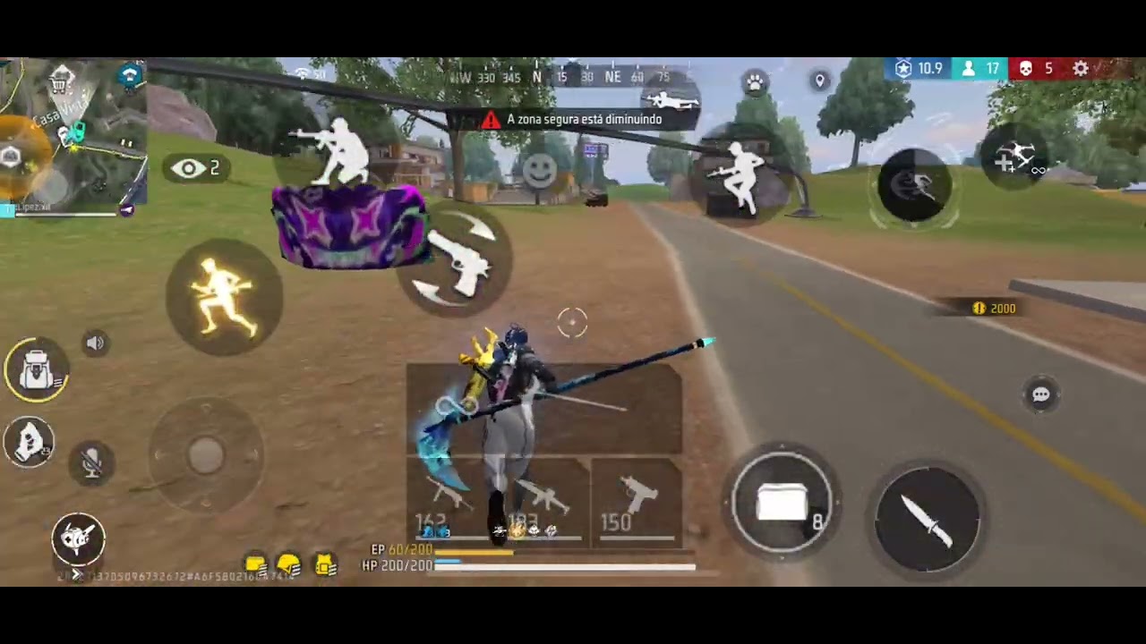 Solo Vs Duo  (Garena Fee Fire) Com As Primeira Armas Que Eu Encontrar, Será Que Eu Ganhei? 😧