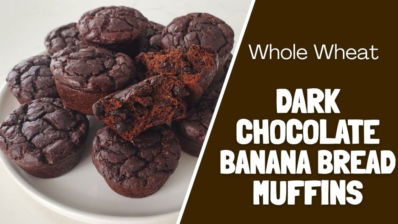 Moist Chocolate Banana Bread Muffins | All Natural Ingredients!