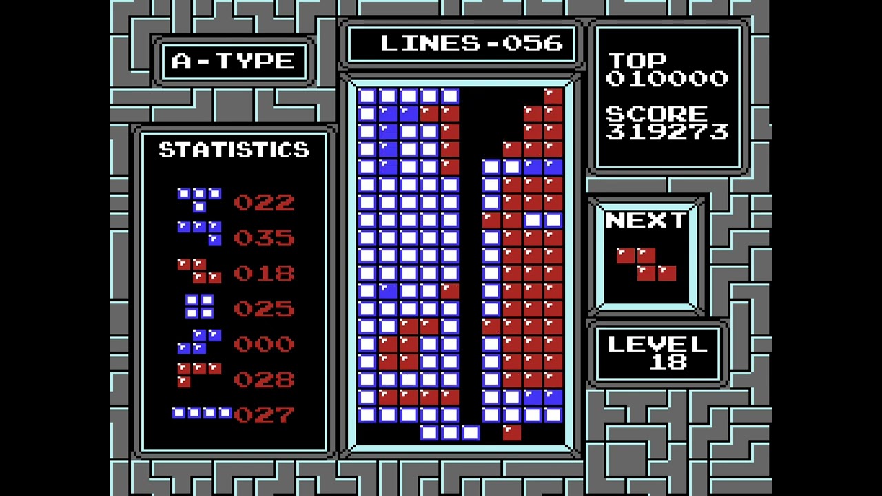 [TAS] [Obsoleted] NES Tetris "maximum score" by Acmlm in 