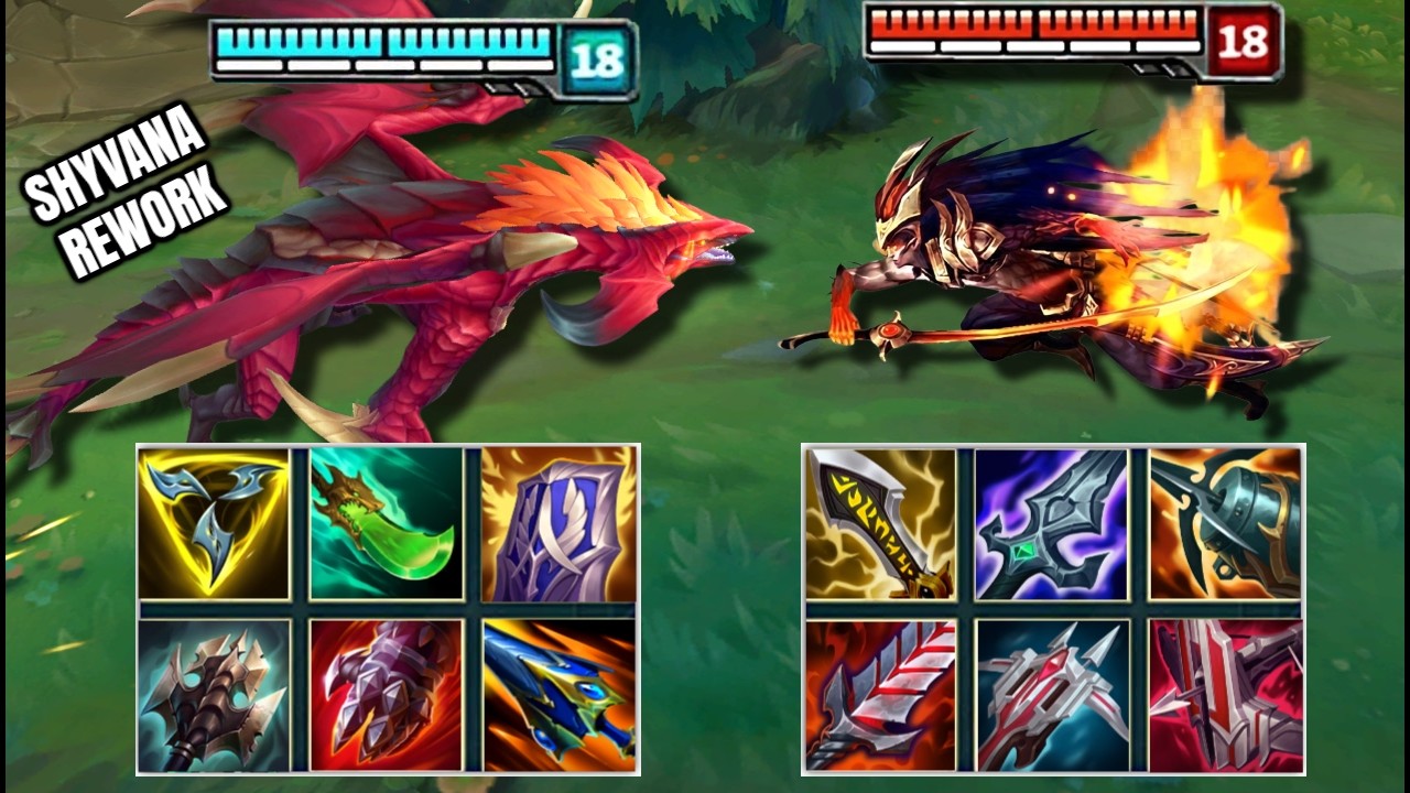 REWORK SHYVANA vs YASUO FULL BUILD FIGHTS & Best Moments!