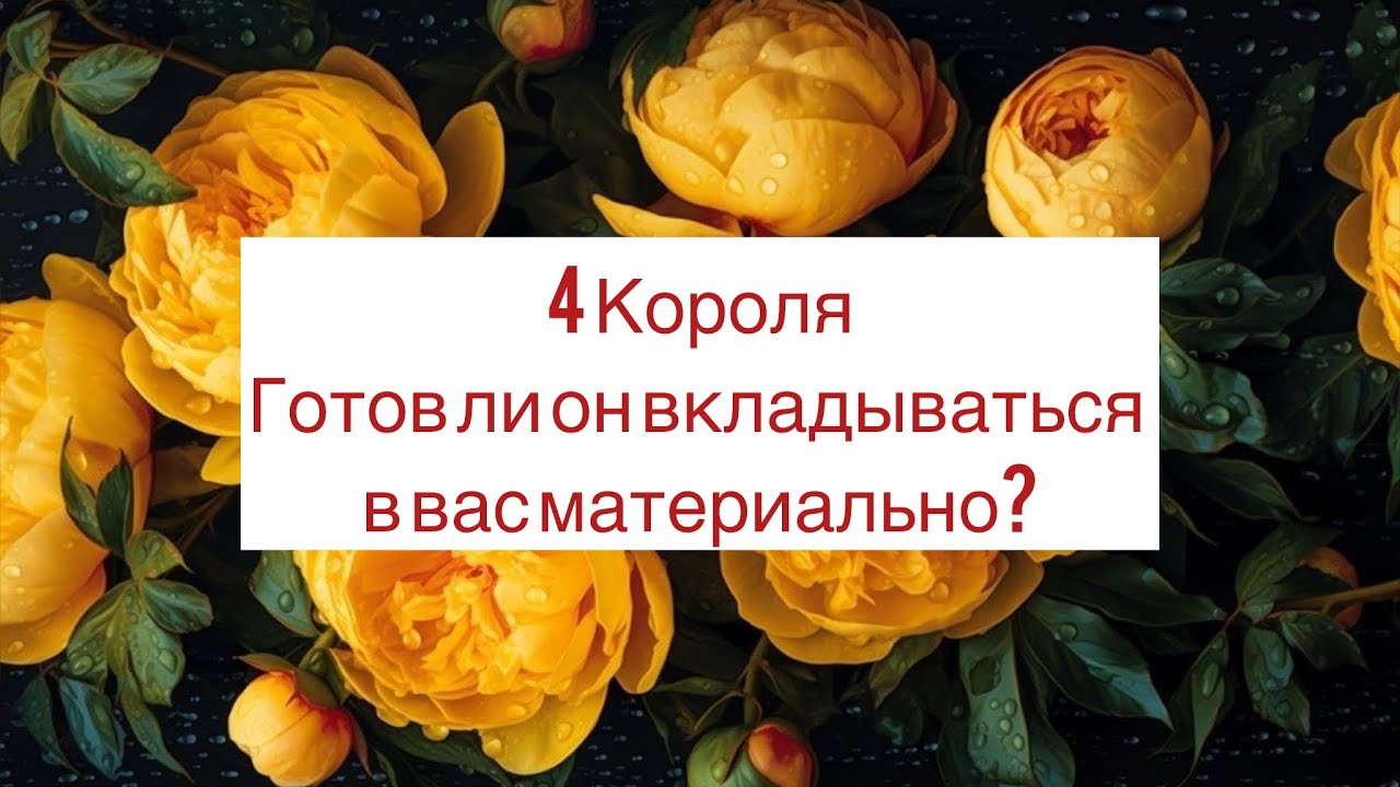 4 Короля. Готов ли мужчина вкладываться в вас материально?🤔💵😎