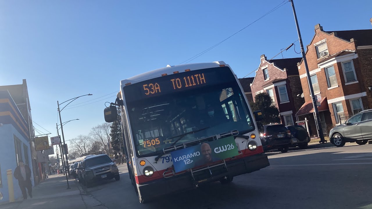 CTA On Board Riding 2014 Nova LFS Bus 7975 on Route 53A South Pulaski Southbound