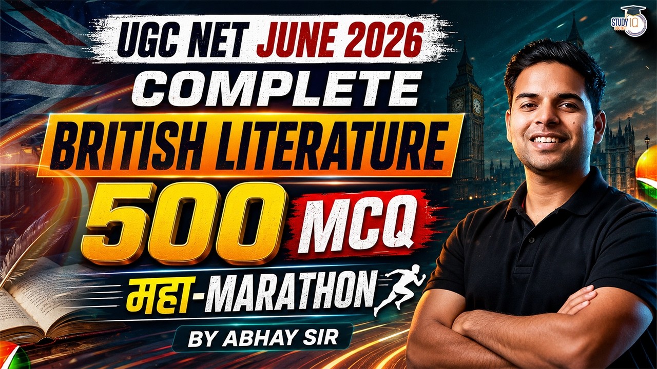 UGC NET JUNE 2026 | UGC NET ENGLISH BRITISH LITERATURE 500 MCQ | UGC NET ENGLISH