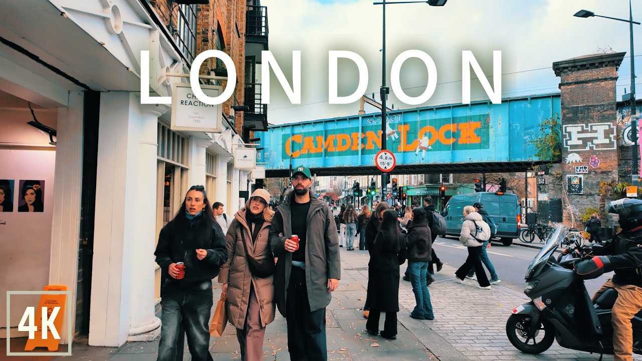 🇬🇧 London Walking Tour Through Camden Town to Holborn 4K