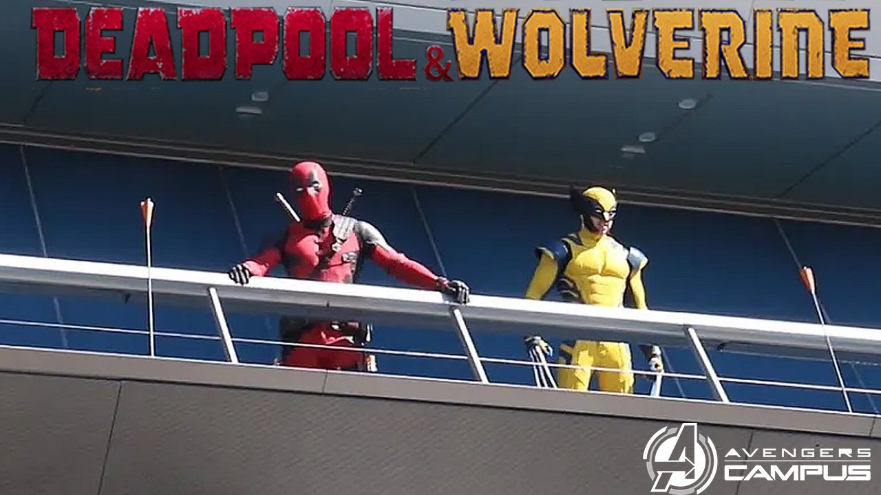 Deadpool and Wolverine vs Taskmaster at Disneyland | Avengers Assemble