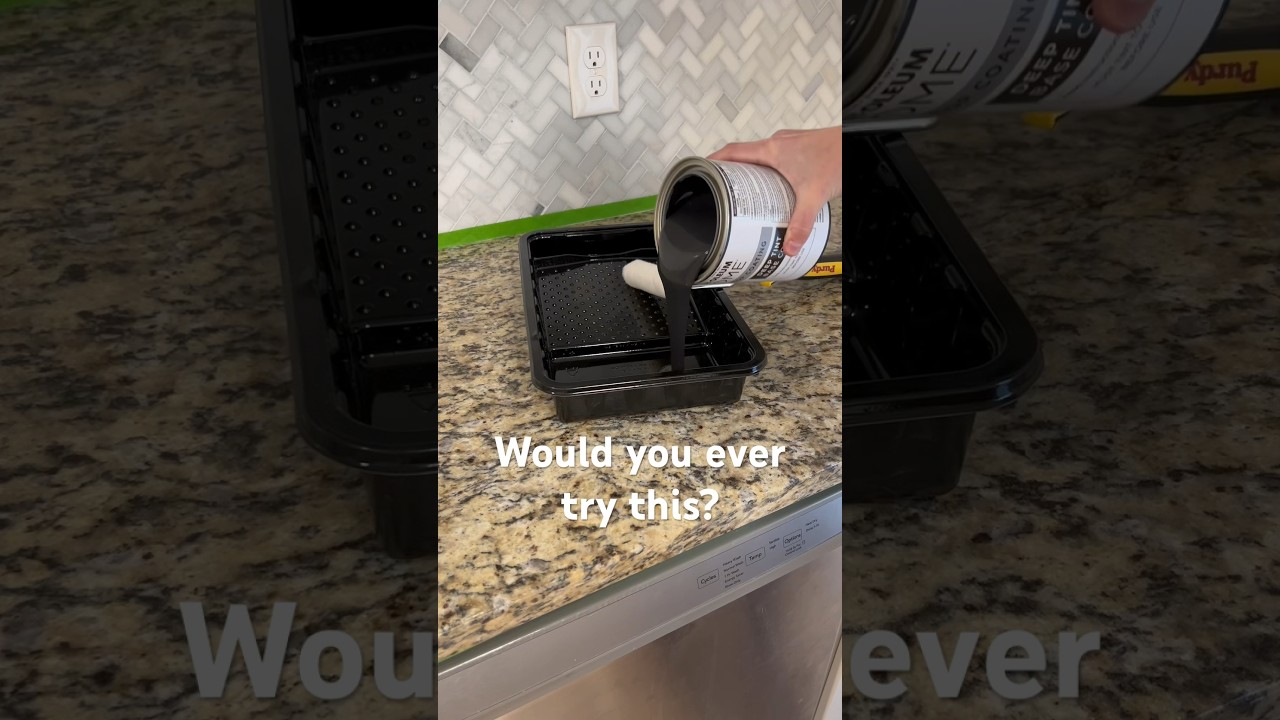 Would you ever try this?! Painting my kitchen countertops with @RustOleumBrands counter top kit!