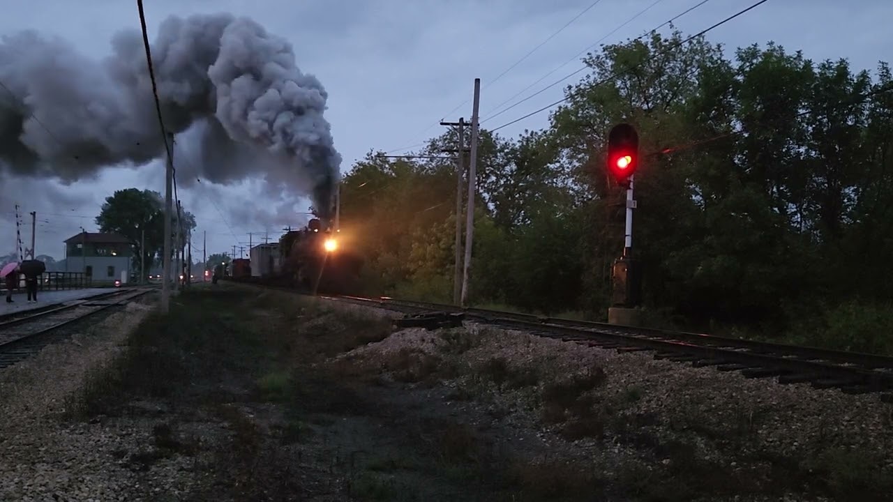 Frisco 1630 Leads Freight Train At Illinois Railway Museum