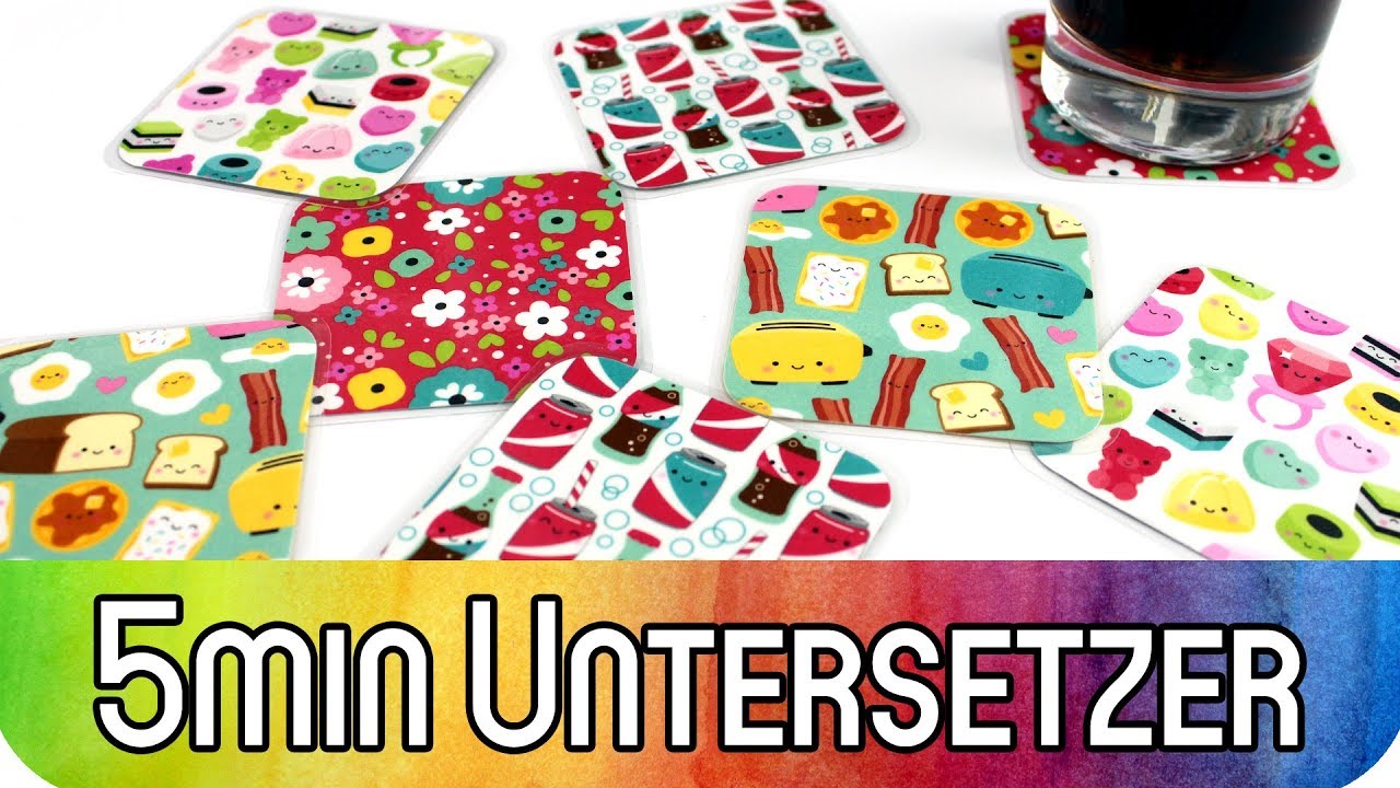5min DIY Idee: Glas-Untersetzer selber machen