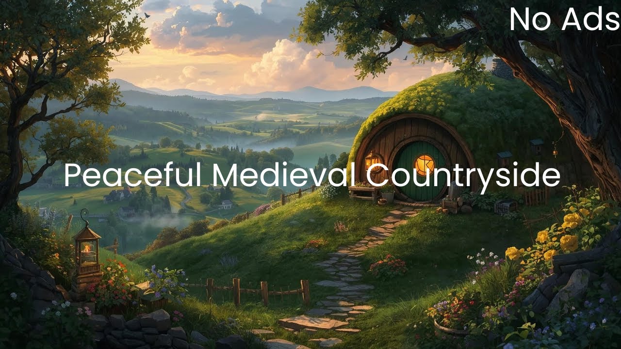 Peaceful Medieval Countryside | Cozy Fantasy Background Music