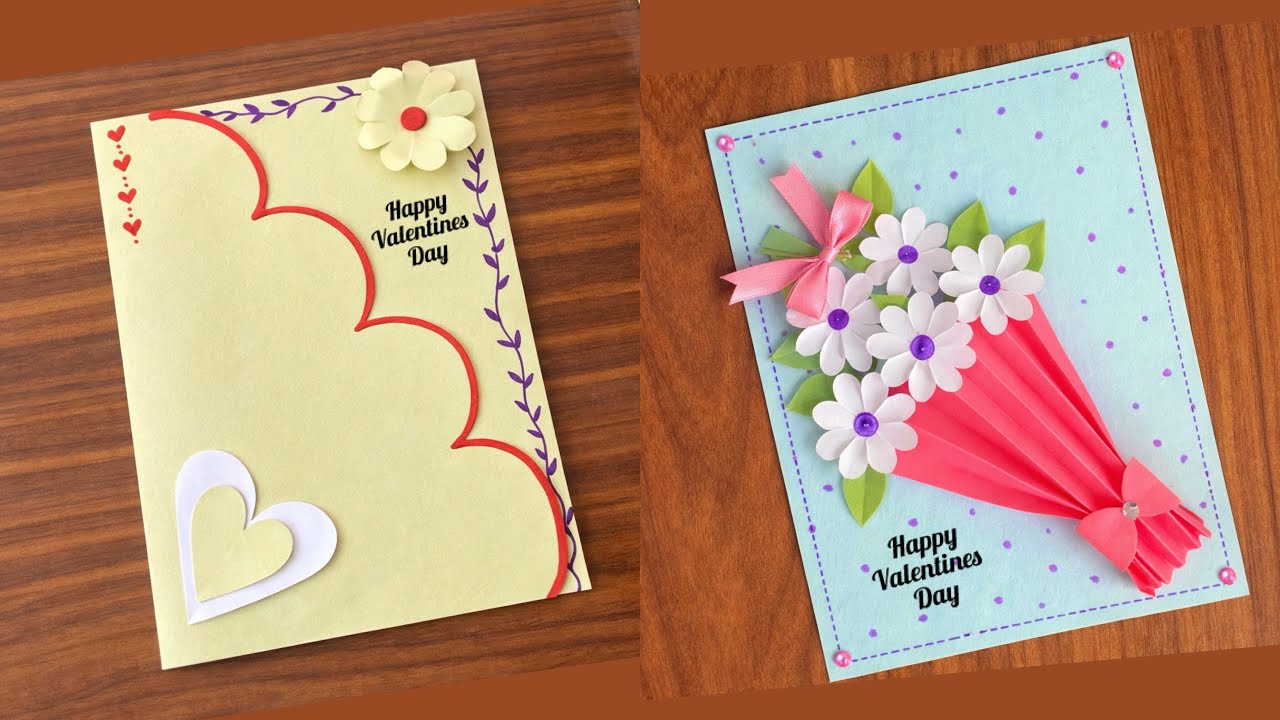 Beautiful handmade Valentine’s day card | Easy Happy valentines day greeting card idea 