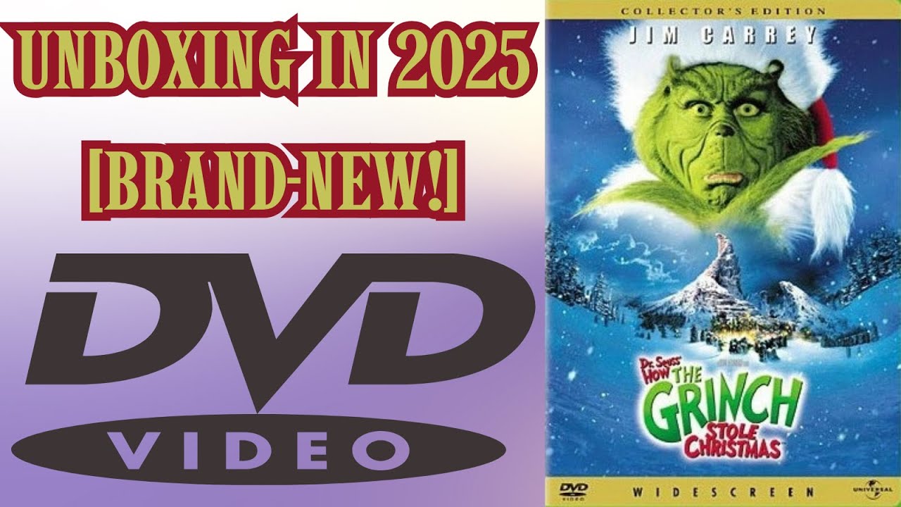 Распаковка фильма «Гринч — похититель Рождества» Доктора Сьюза на DVD 2001 года [Совершенно новый!]