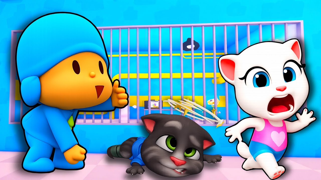 Talking Angela plays: Pocoyo Roblox  - My Talking Tom and Friends #Roblox #talkingangela