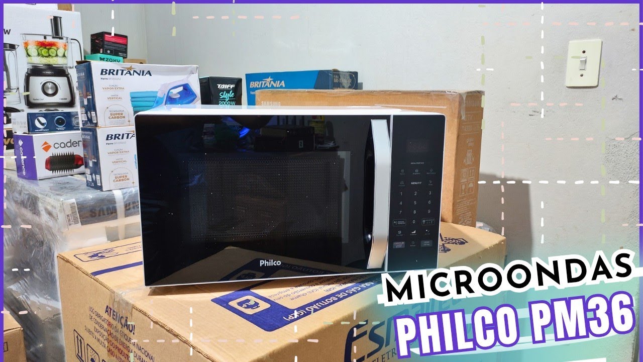 Microondas 33L Philco Teclas F&aacute;ceis Limpa F&aacute;cil 1400W PM36