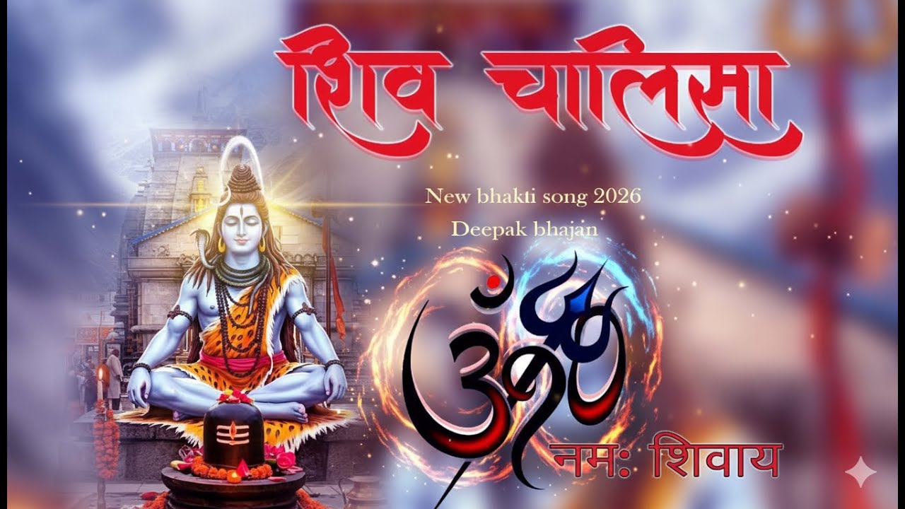Shiv Chalisa Full Video 🔱 | Om Namah Shivaya | New Bhajan 2026 | Deepak Lodiwal