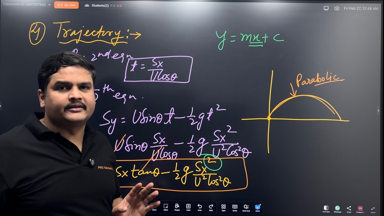 Most Important Topic of Motion in a Plane | Projectile Motion @prstakshashila 