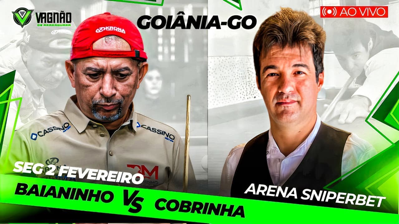 BAIANINHO X COBRINHA  GOIANIA 02/01/2026 - SINUCA AO VIVO