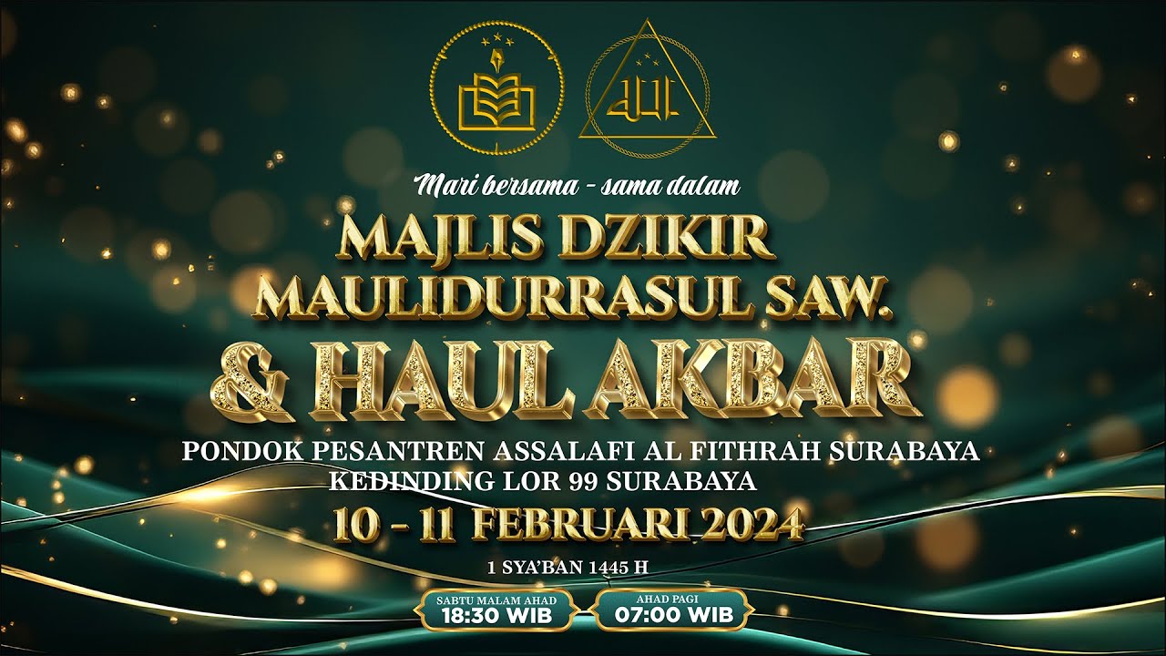🔴LIVE STREAMING MAJLIS DZIKIR MAULIDURRASUL SAW WA KHOTMIL QUR'AN 2024.