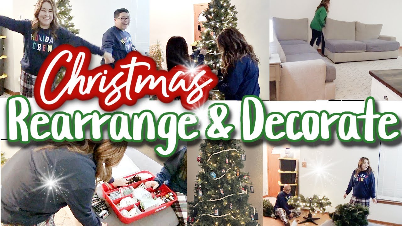 Rearrange and Decorate with Me for Christmas After Downsizing. First Christmas in the New House.