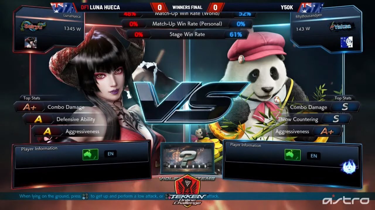 DF1 Luna Hueca (Eliza) vs Y50K (Panda/Claudio) - #T7OnlineChallenge: Australia - Winners Final