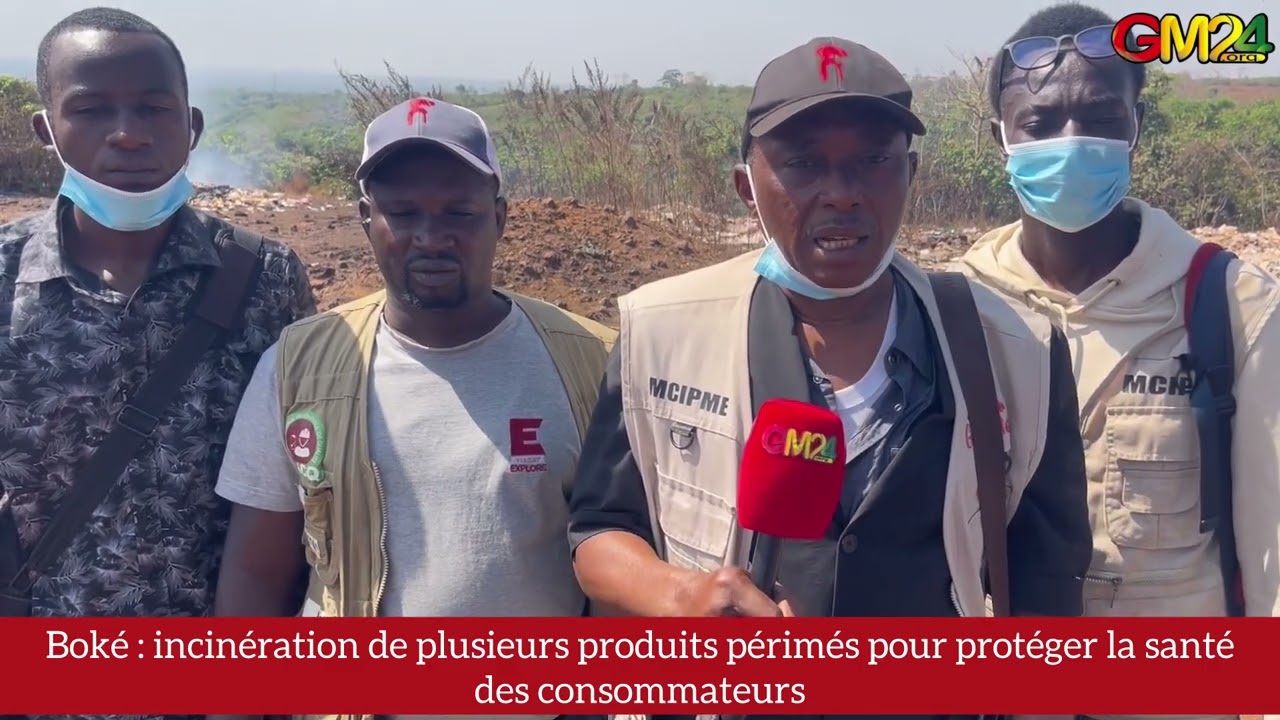 Incinération de plusieurs produits périmés à Boké. 